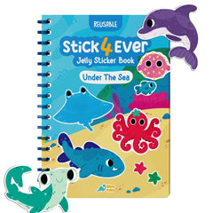 DINO MINI Stick4Ever Jelly Sticker Book cover view, a durable travel toy for toddlers