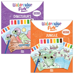 DINO MINI Watercolor Fun Pack box displaying spill-free painting setup for kids