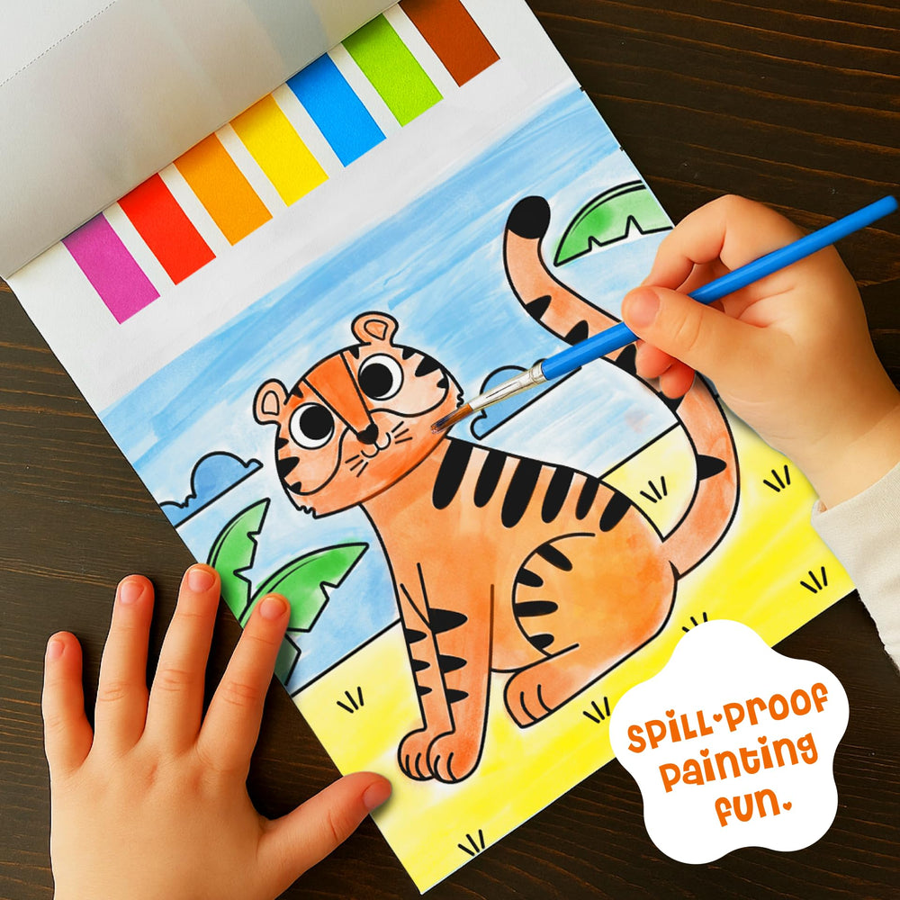 DINO MINI Watercolor Fun Pack two brushes for smooth water painting