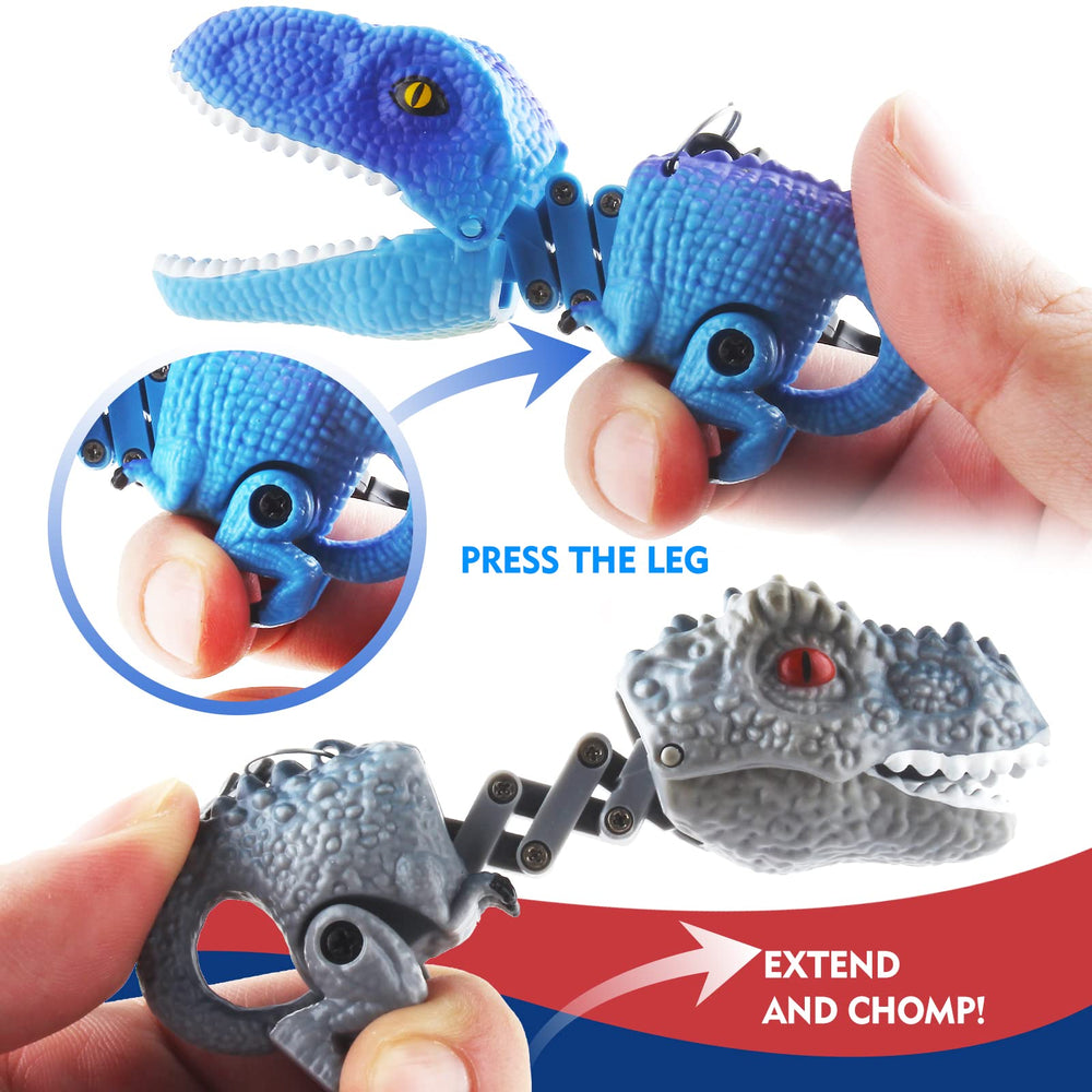 DINOBROS four-surprise-eggs dinos with grabber action for imaginative play