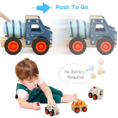 DIPALENT wooden cable car encourages creative storytelling and coordination during push-and-go play.