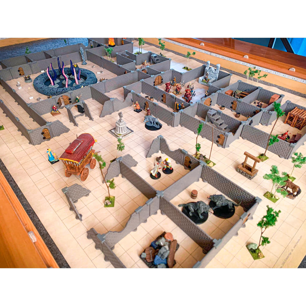 Dirt Cheap Dungeons Knight Dungon Set carrying-case keeps terrain organized for sessions.