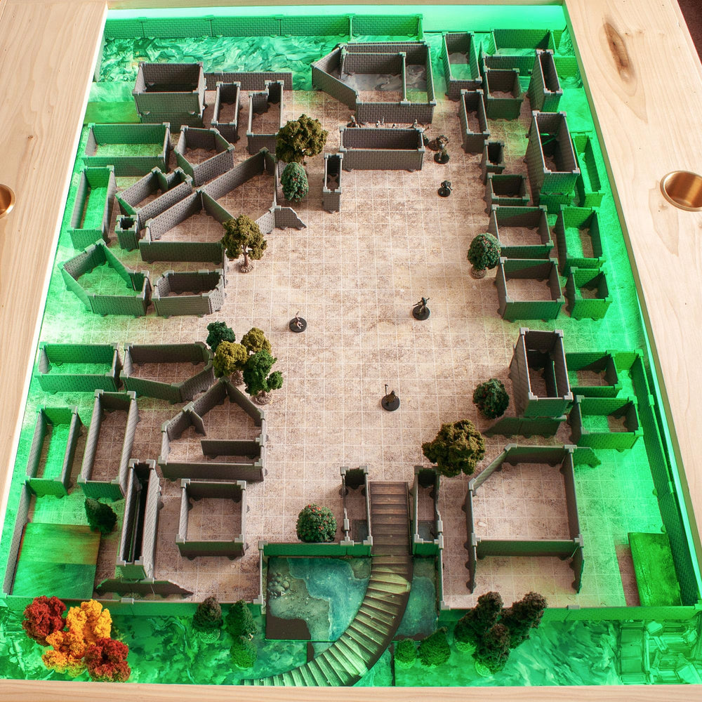 Dirt Cheap Dungeons Knight Dungon Set textured-parts offer tactile, ready-to-paint surfaces.