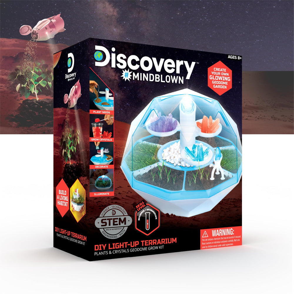 Discovery DIY All-inclusive kit includes rye grass seeds and crystal ingredients.