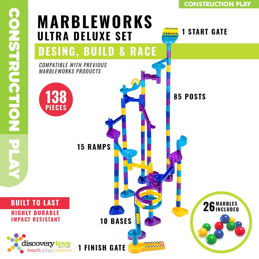 Discovery Toys Marbleworks Ultra Deluxe finish gate marks a satisfying end