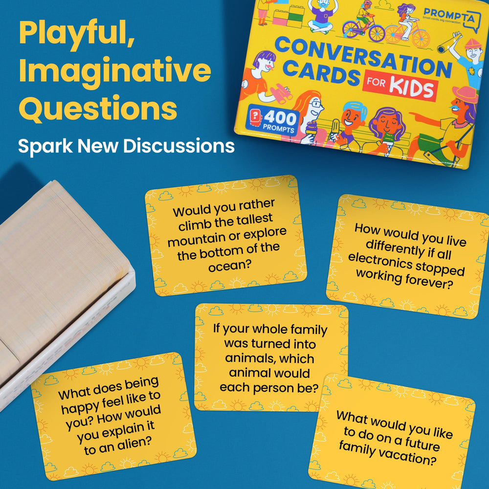 Discussables 400 cards age-range 6-12 prompts.