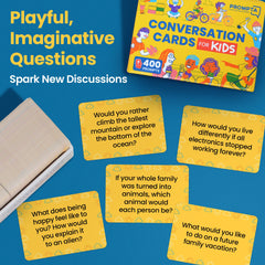 Discussables 400 cards age-range 6-12 prompts.