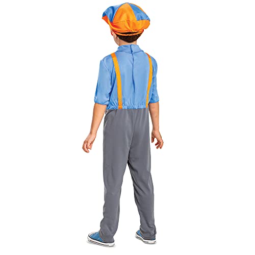 Disguise Blippi costume hat with blue and orange logo for authentic look