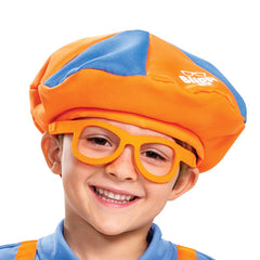 Disguise Blippi orange bowtie adds bright, playful detail.