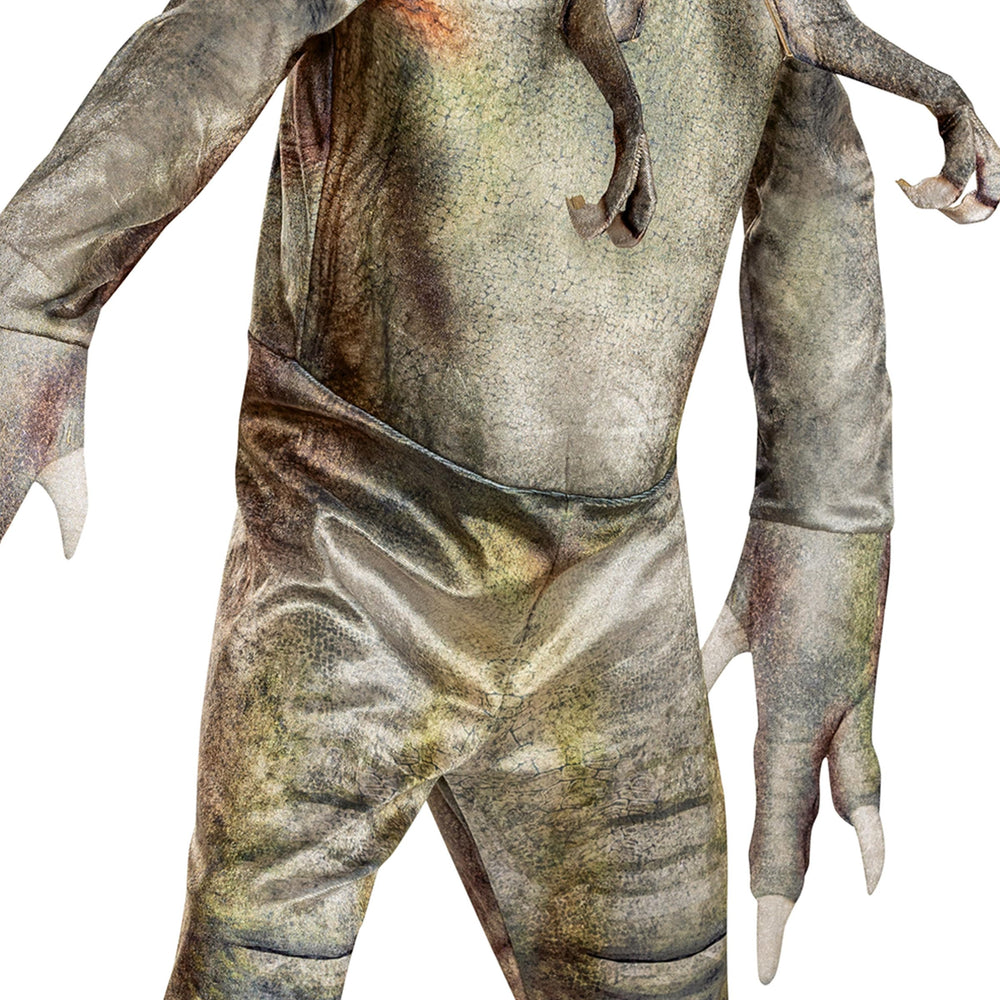 Disguise Distorus Rex headpiece detail highlights fierce teeth for authentic character.