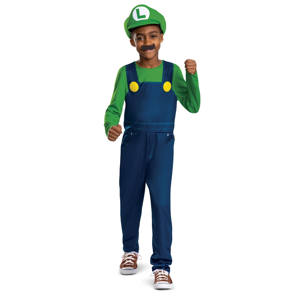 Disguise Luigi Elevated costume jumpsuit with authentic overalls for immersive Mario play.