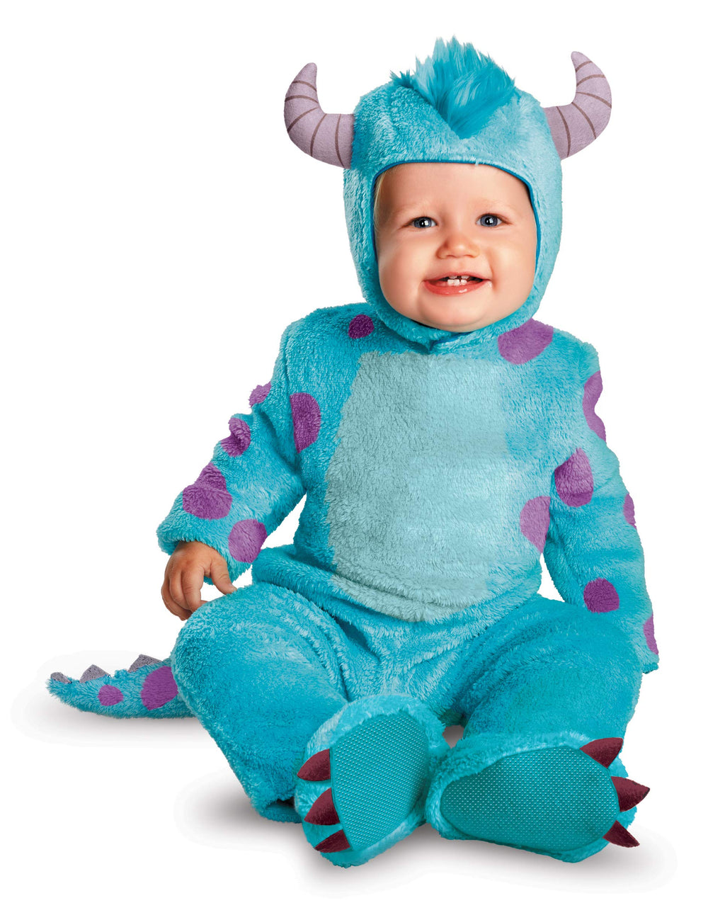 Disguise Sulley infant jumpsuit delivers cozy wear for Halloween and photos.