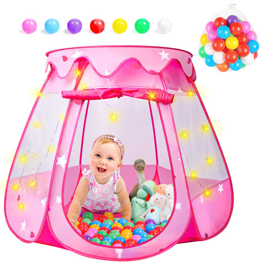 DISHIO ball pit with 50 balls offers a colorful indoor play space for toddlers