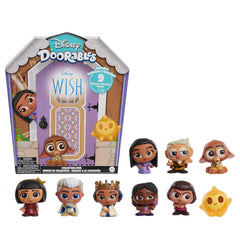 Disney Doorables Wish Collection Peek box with nine glittery figures for display and gifting