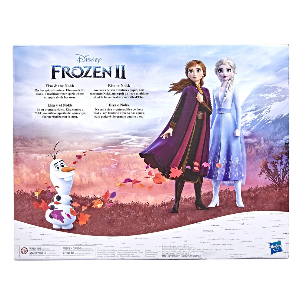 Elsa doll with twisted blonde hair for styling and dress up