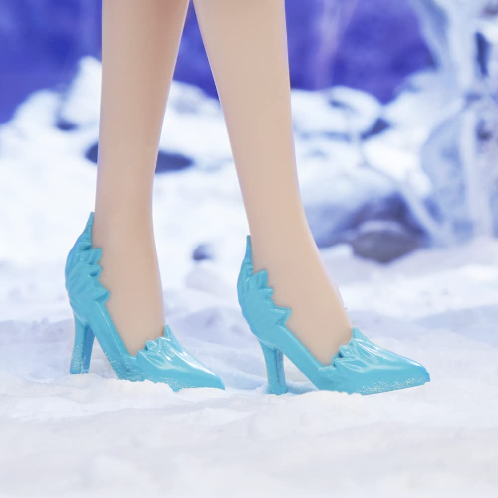 Disney Frozen Elsa five-point articulation enables dynamic poses.
