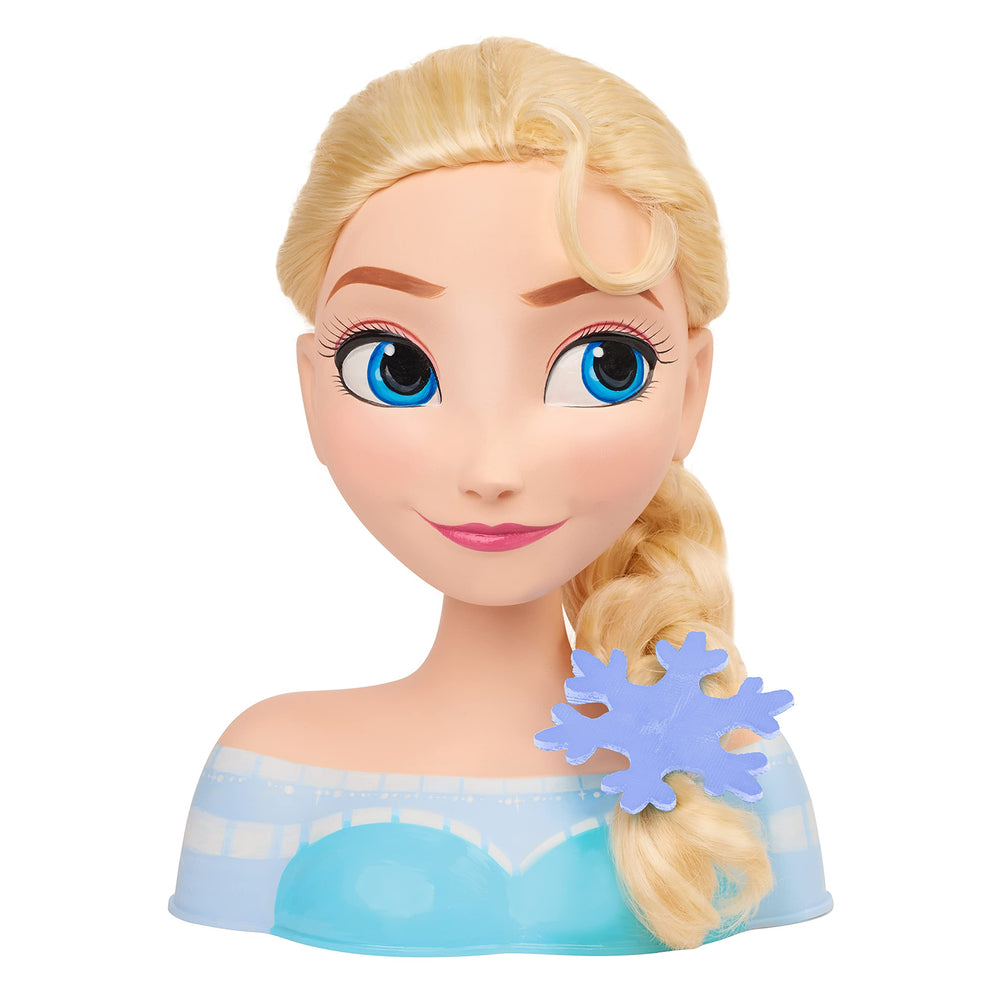 Disney Frozen Elsa styling head front view for imaginative hair styling