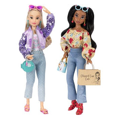 Disney ILY 4EVER Belle doll showcases rose earrings for charming looks.