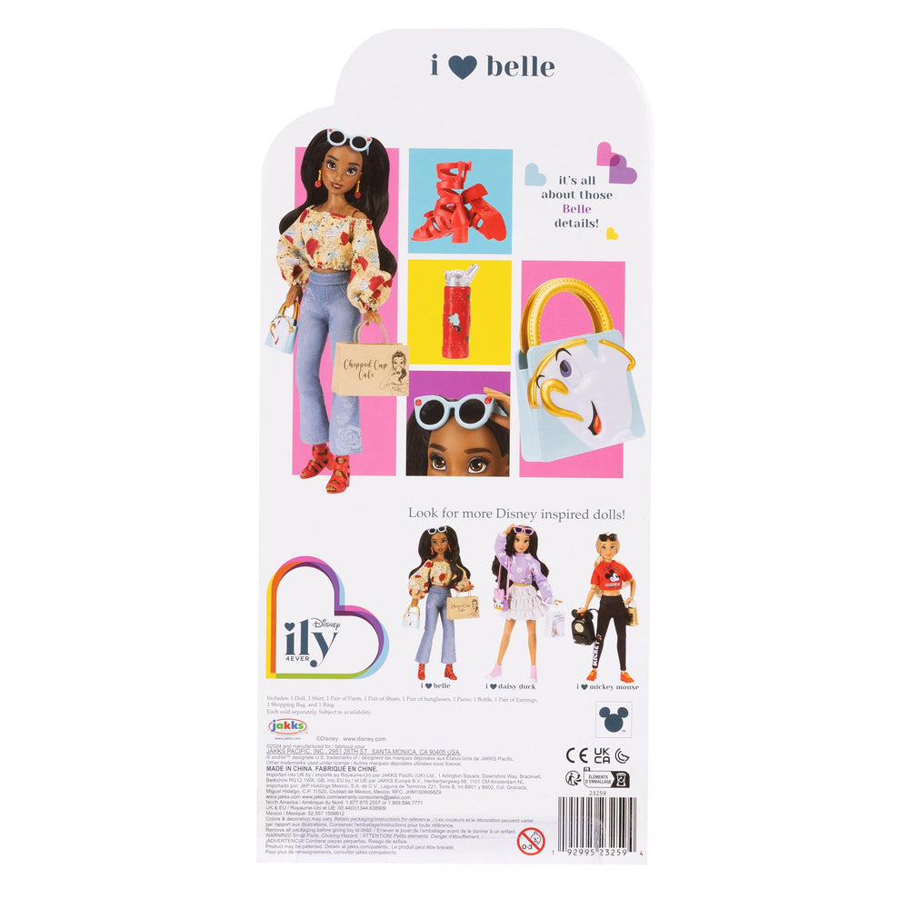 Disney ILY 4EVER Belle doll comes with a water bottle for on-the-go play.