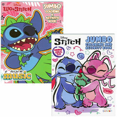 Disney Lilo & Stitch coloring book set pages, activities to spark creativity on trips.