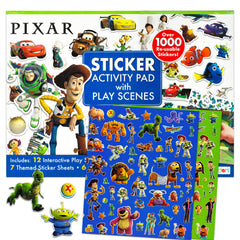 Disney Pixar sticker book set includes reusable stickers for ongoing creative reuse
