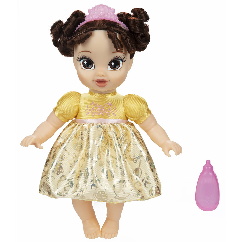 Disney Princess Belle Baby Doll with bottle, ideal for cuddling sessions.