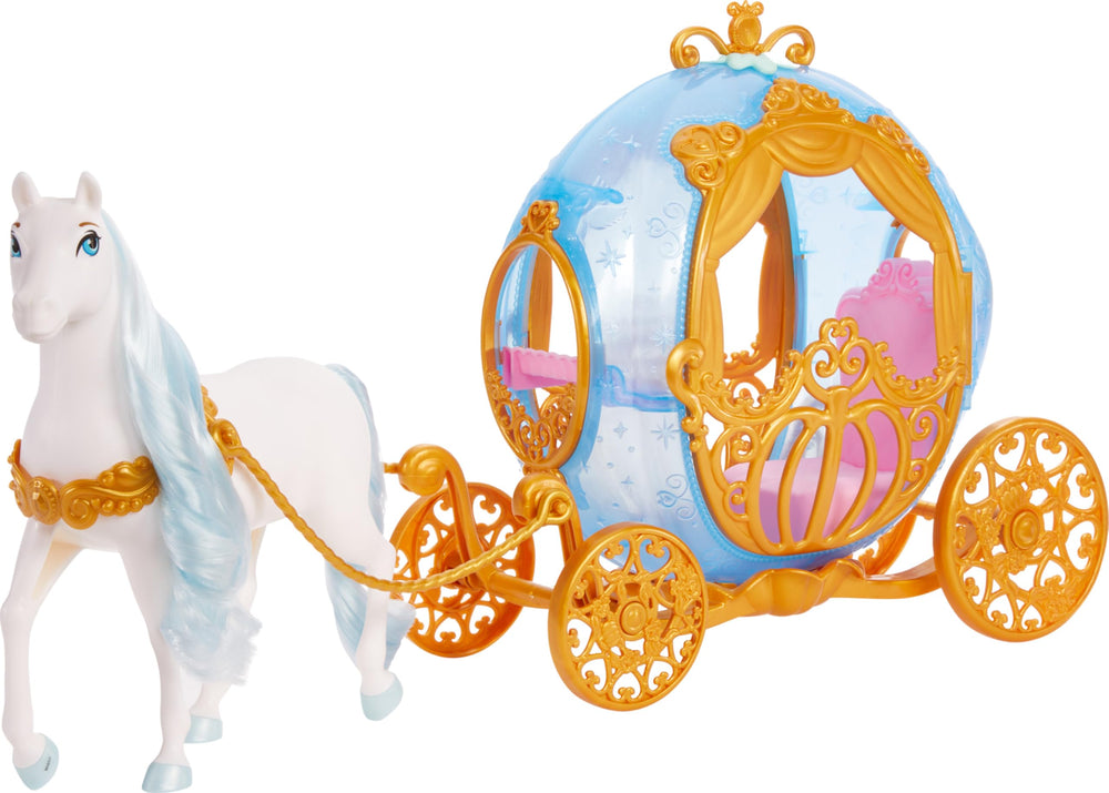 Disney Princess carriage with a fashion doll inside (not included) for storytelling moments.