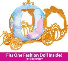 Disney Princess white horse with flowing mane and tail for lifelike play.