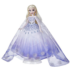 Disney Princess Style Series Holiday Elsa Doll front view for display and play