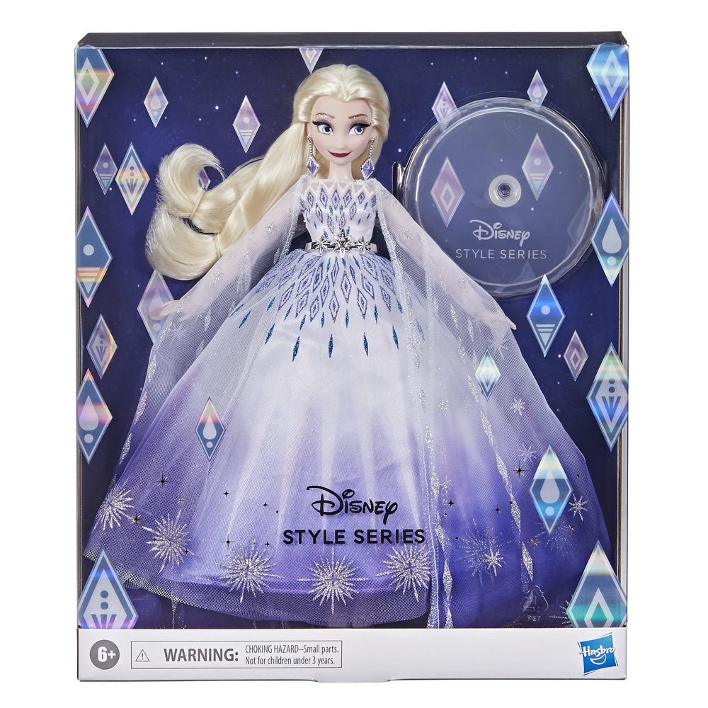 Disney Princess Style Series Holiday Elsa Doll translucent cape display