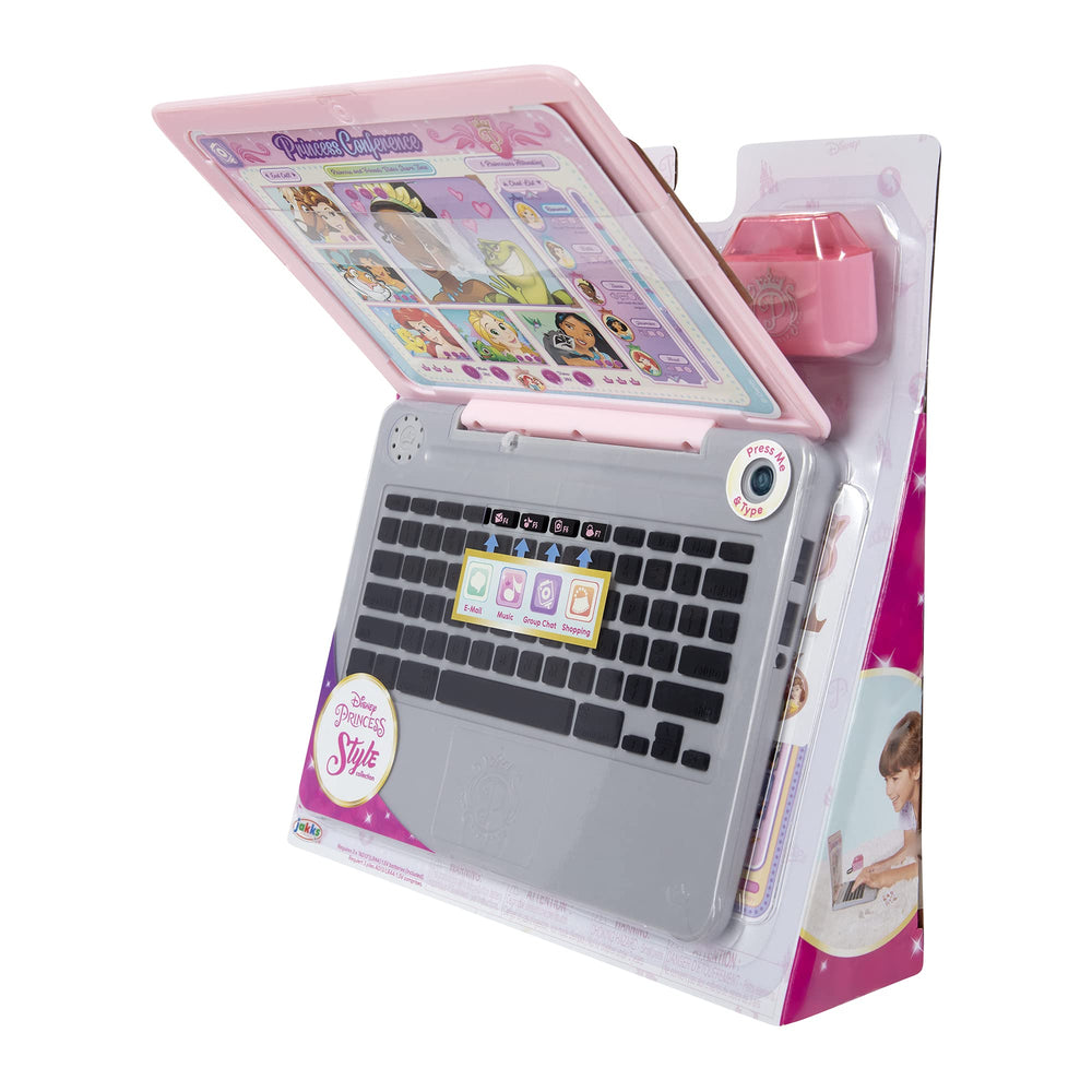 Disney Princess Style sticker sheet lets kids customize the laptop look.