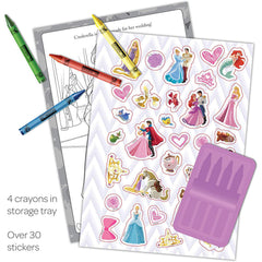 Disney Princess tear-and-share pages help easily showcase little artist's work.