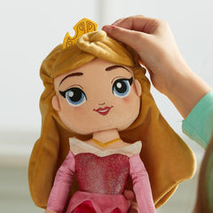14-inch Aurora plush wearing metallic flecked bodice, enchanting display piece