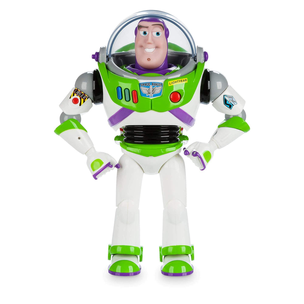 Buzz Lightyear wing-release with flashing laser effects for dramatic play