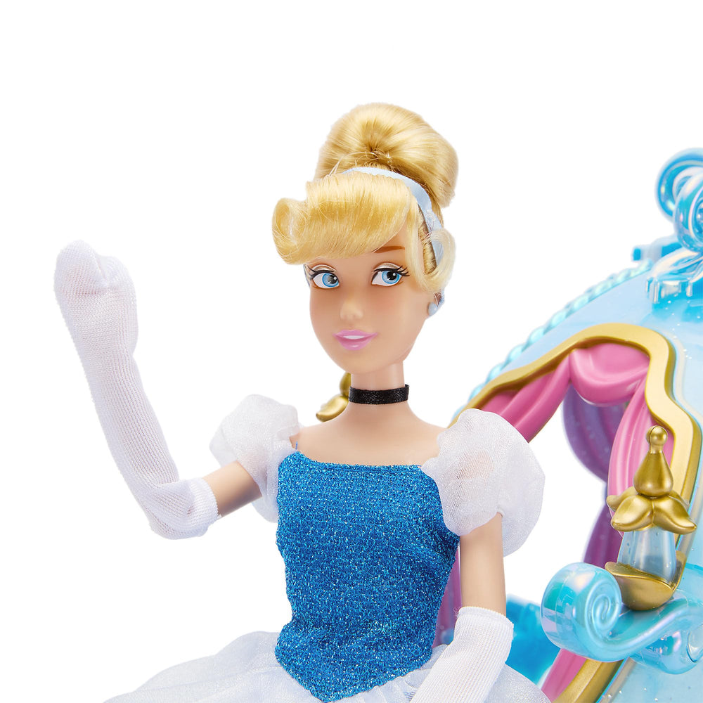 Disney Store carriage accommodates two dolls, ideal for twinkling ballroom adventures