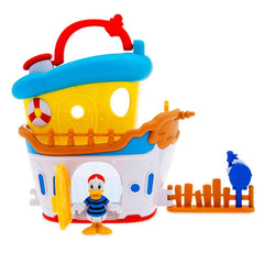Disney Store Donald Duck house boat playset, two-story playhouse for imaginative toddlers