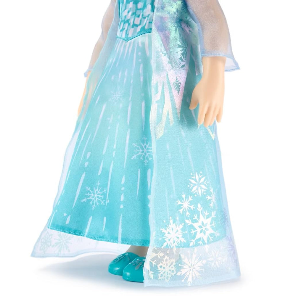 Disney Store Elsa ice-blue eyes and styled hair for pretend adventures