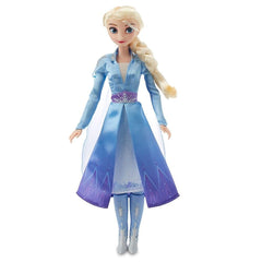 Disney Store Elsa singing doll twirl activates Into the Unknown for magical play.