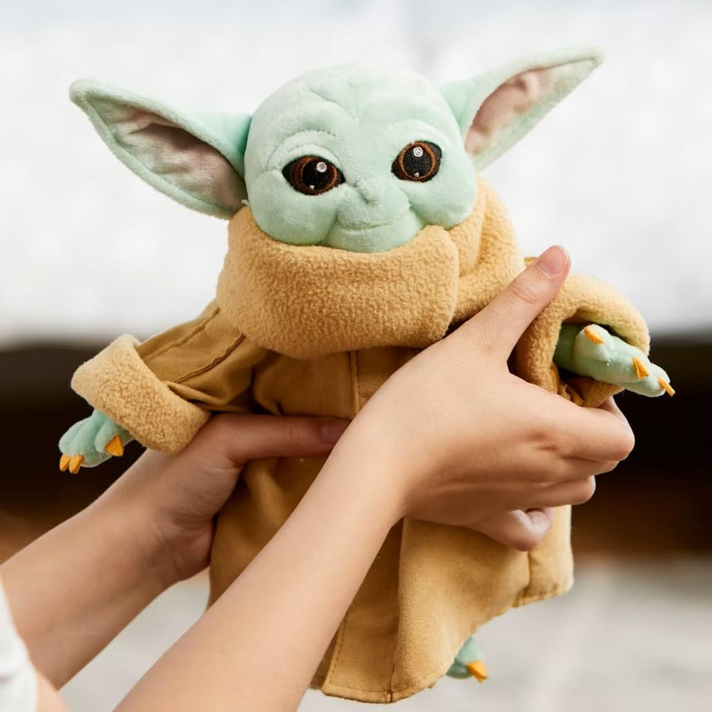 Grogu plush offers soft snuggle-fill, ideal for comforting bedtime hugs and travel buddy.