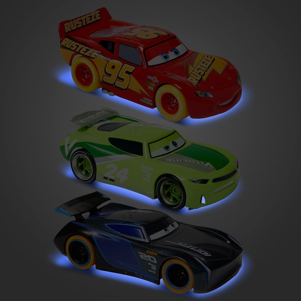 Disney Store Jackson Storm light-up diecast for neon night racing play
