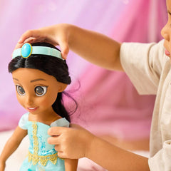Disney Store Jasmine headband with gemstone complements the detailed costume during pretend adventures.