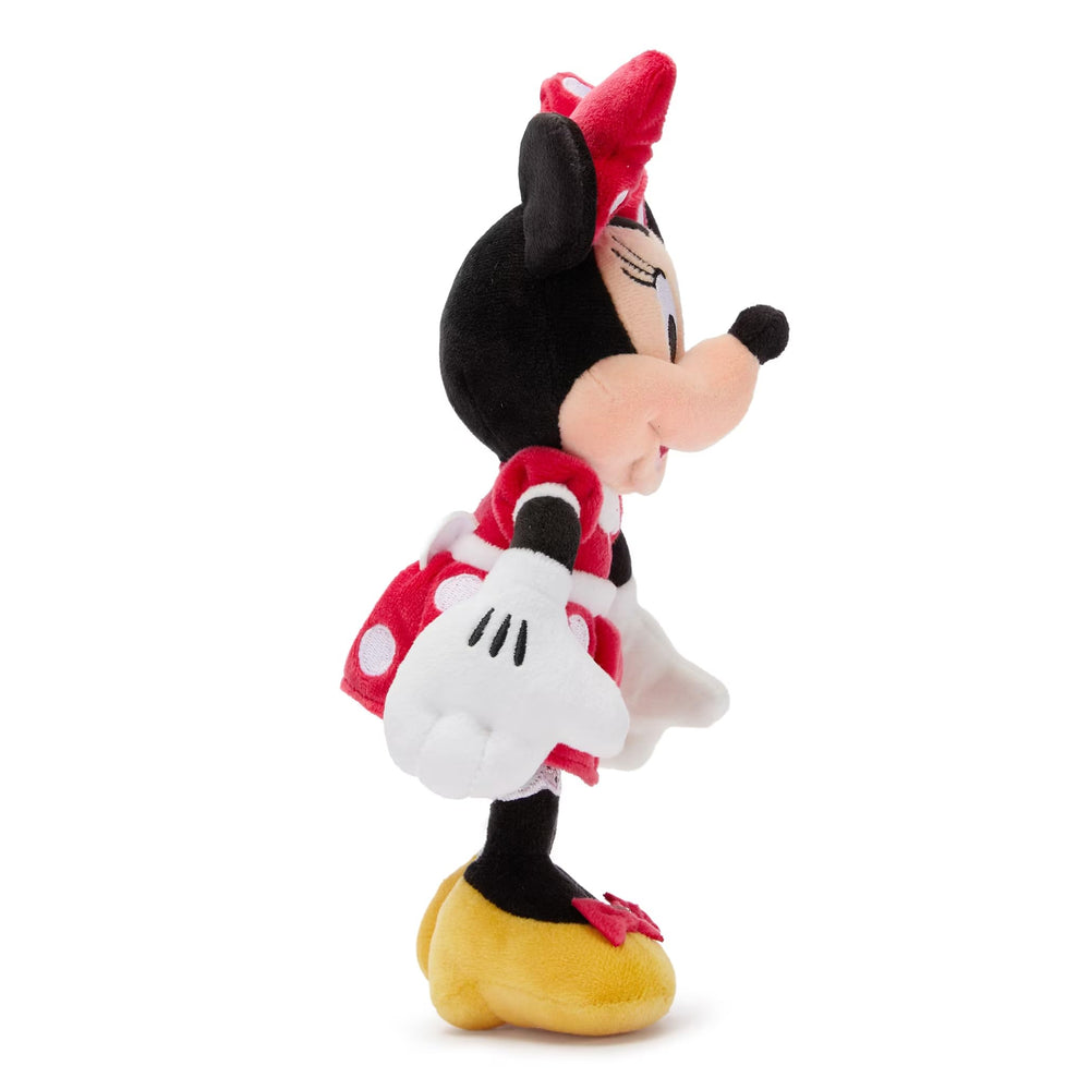 Classic red polka dot dress helps Minnie stand out on shelves or desks