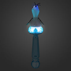 Disney Store Olaf wand base glows in color to enhance bedtime storytelling