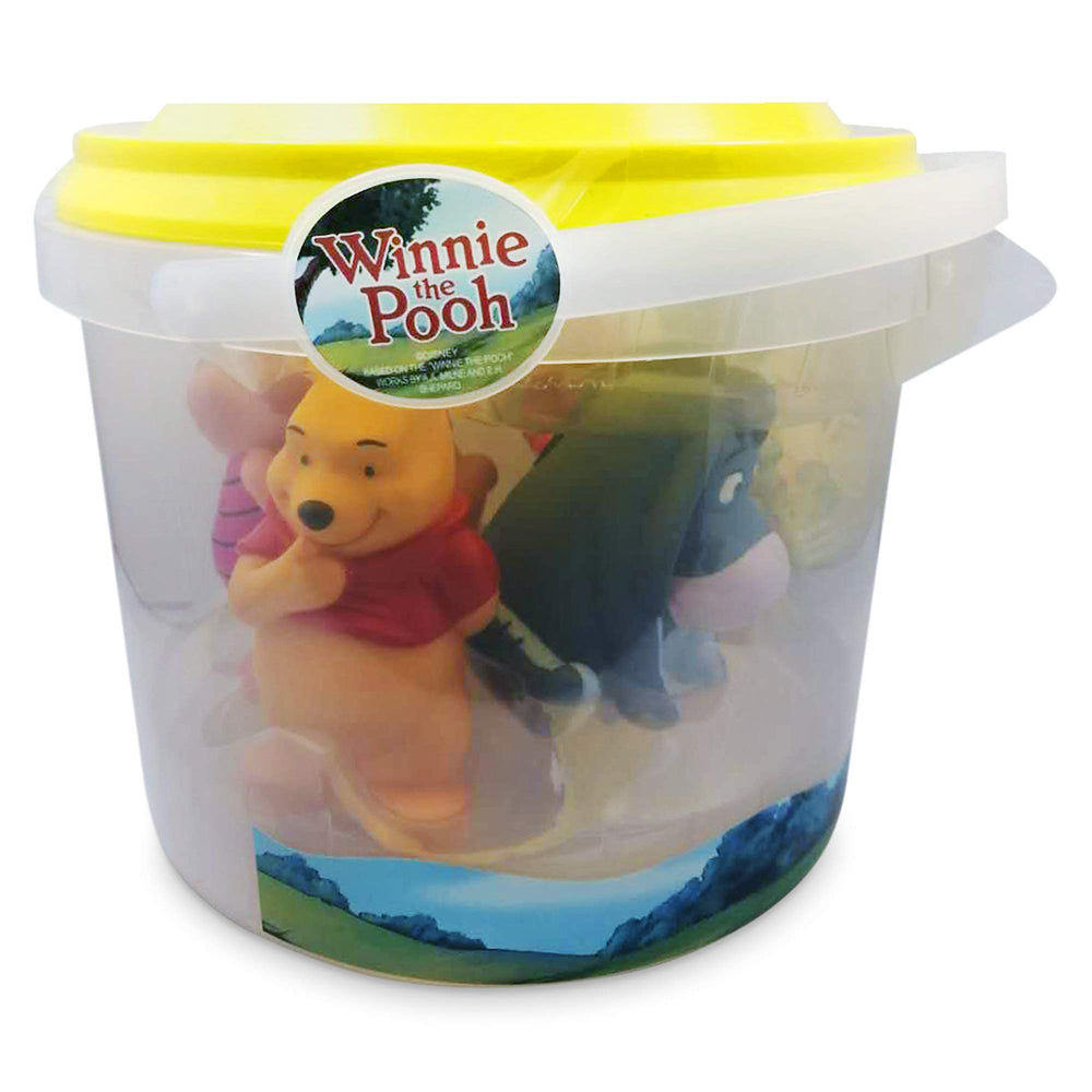 Disney Store Pooh bath set inspires bright, supervised bath time with familiar characters.