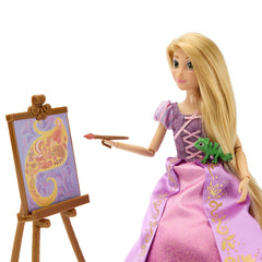 Disney Store Rapunzel painting and easel for art-inspired play.
