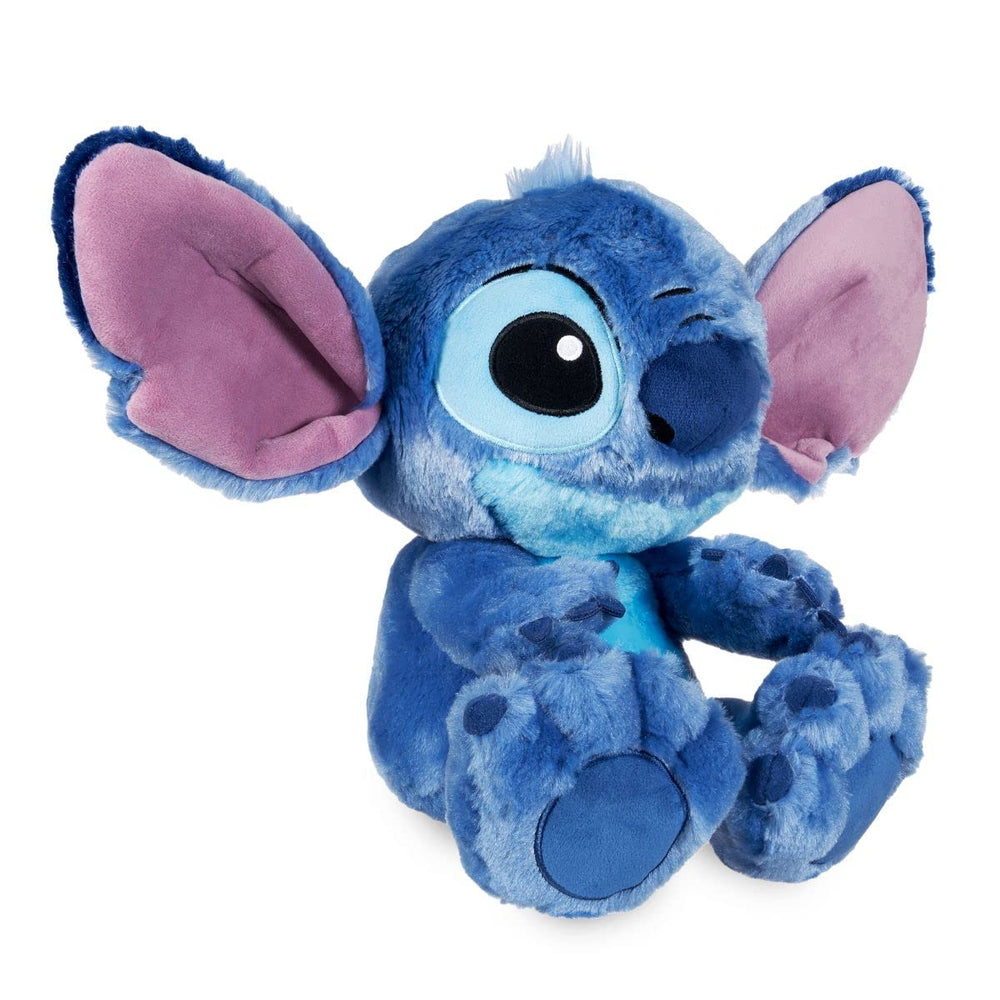 Disney Store Stitch Big Feet Plush with oversized ears for cuddling and imaginative play.