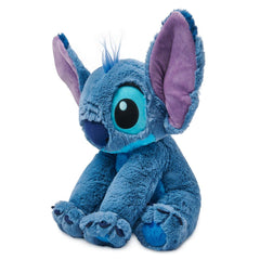 Disney Store Stitch plush texture closeup highlighting flexible ears and tactile variety