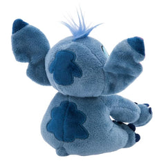 Disney Store Stitch plush features embroidered details for durability and expressive charm.