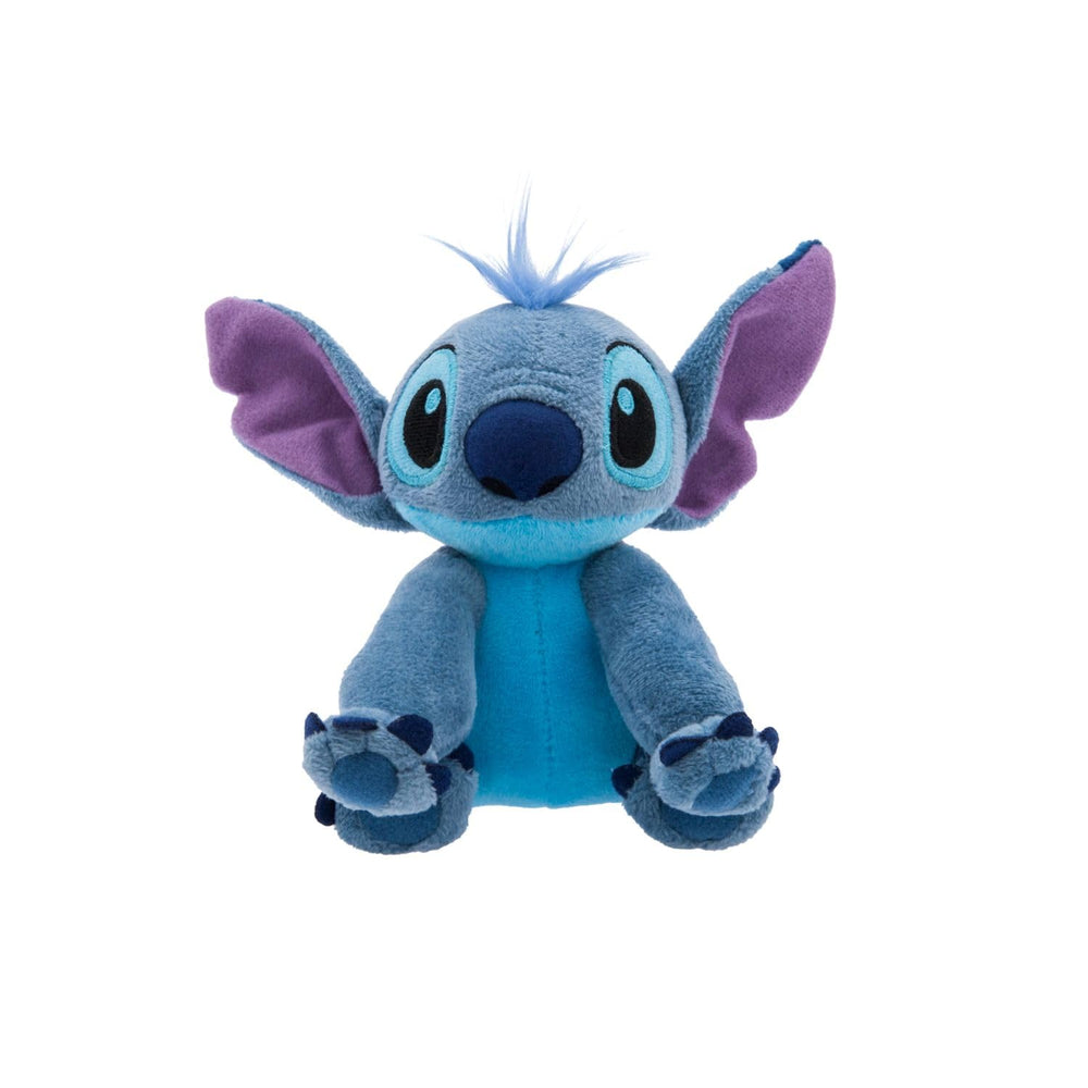 Disney Store Stitch mini bean bag plush with detailed sculpting for lifelike charm.