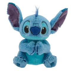 Disney Store Stitch plush embroidered face highlighting safe, gentle expression